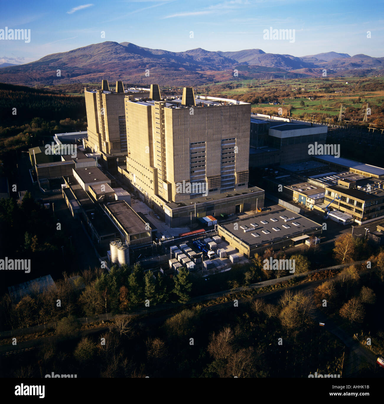 Luftbild Trawsfynydd Nuclear Power Station Gwynedd Wales UK Stockfoto