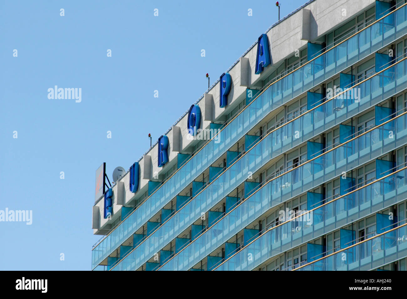 Küste des Schwarzen Meeres Ferienort Eforie Nord, Hotel Europa Stockfoto