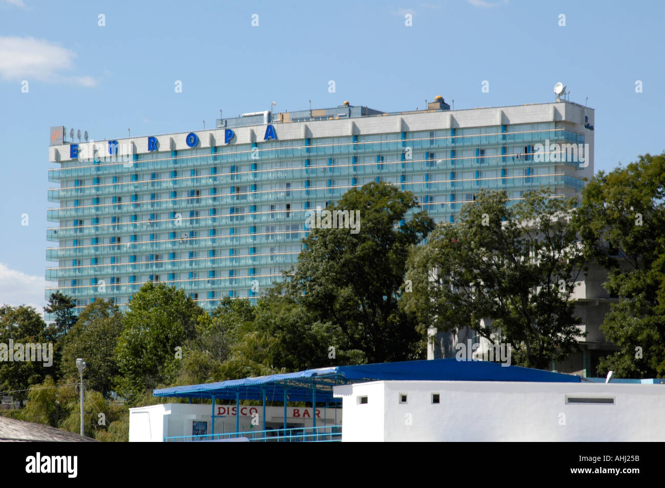 Küste des Schwarzen Meeres Ferienort Eforie Nord, Hotel Europa Stockfoto