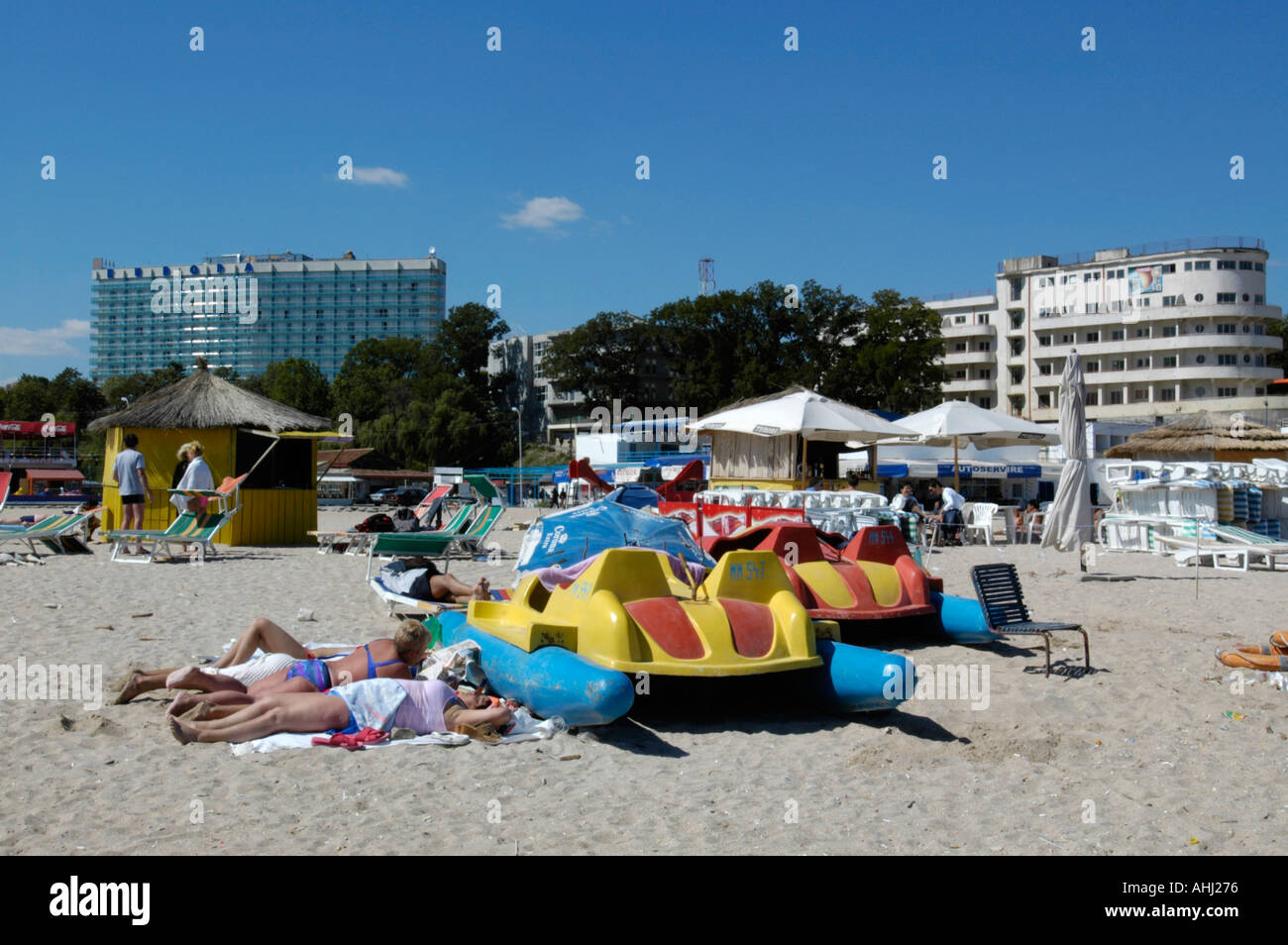 Küste des Schwarzen Meeres Ferienort Eforie Nord, Hotel Europa Stockfoto