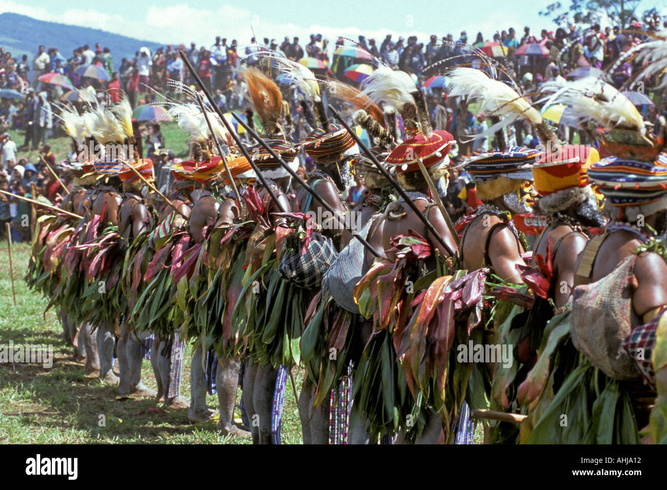 Papua-Neu-Guinea, Western Highlands Province, Mt. Hagen kulturelle zeigen Stockfoto