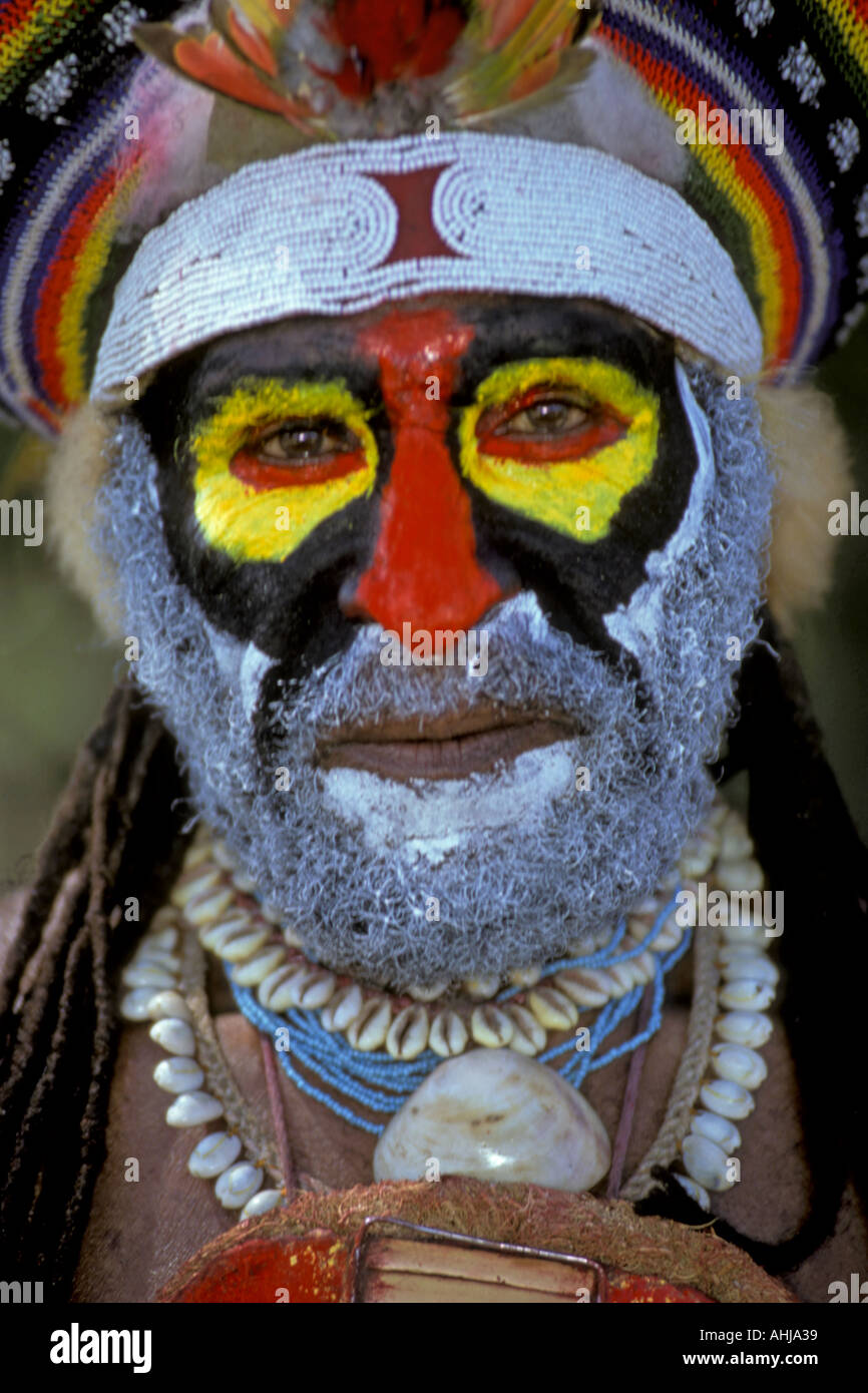 Papua-Neu-Guinea, Western Highlands Province, Mt. Hagen kulturelle zeigen Stockfoto