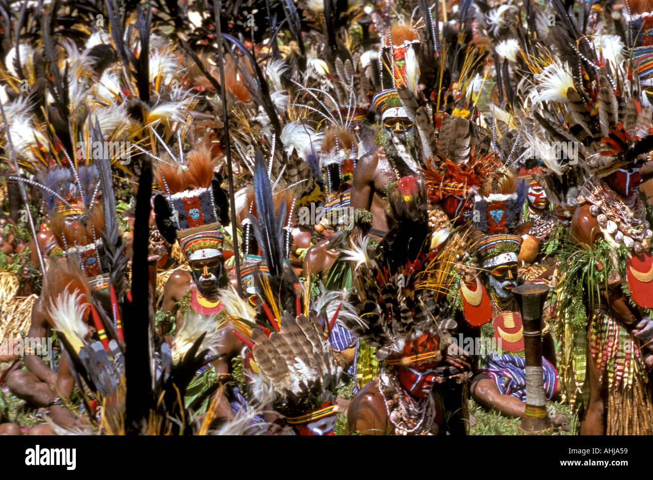 Papua-Neu-Guinea, Western Highlands Province, Mt. Hagen kulturelle zeigen Stockfoto