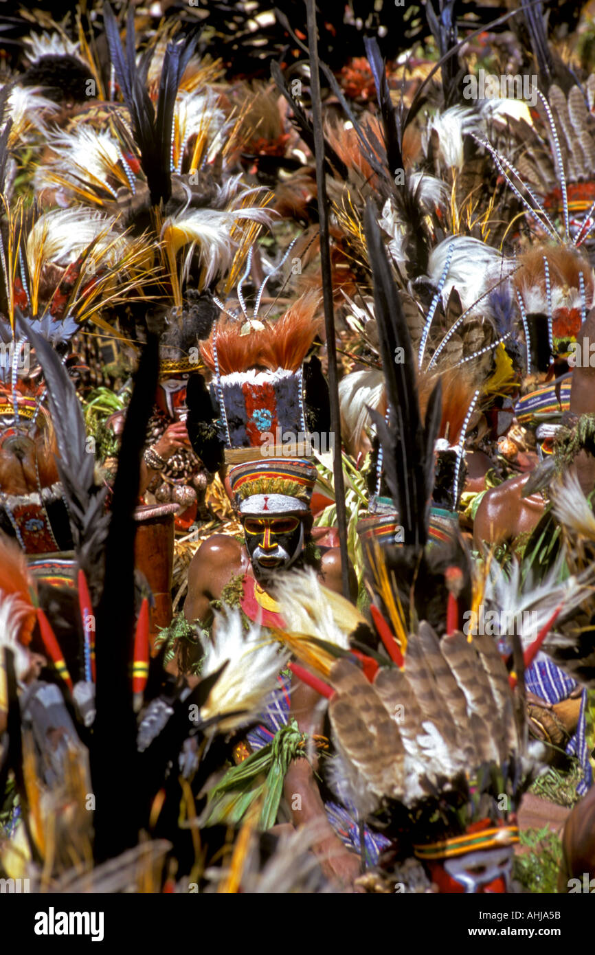 Papua-Neu-Guinea, Western Highlands Province, Mt. Hagen kulturelle zeigen Stockfoto