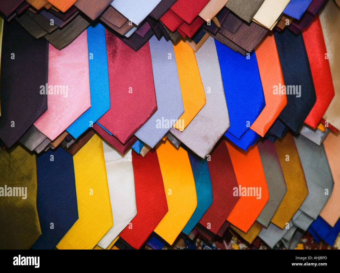 Multi farbige Krawatten Stockfoto