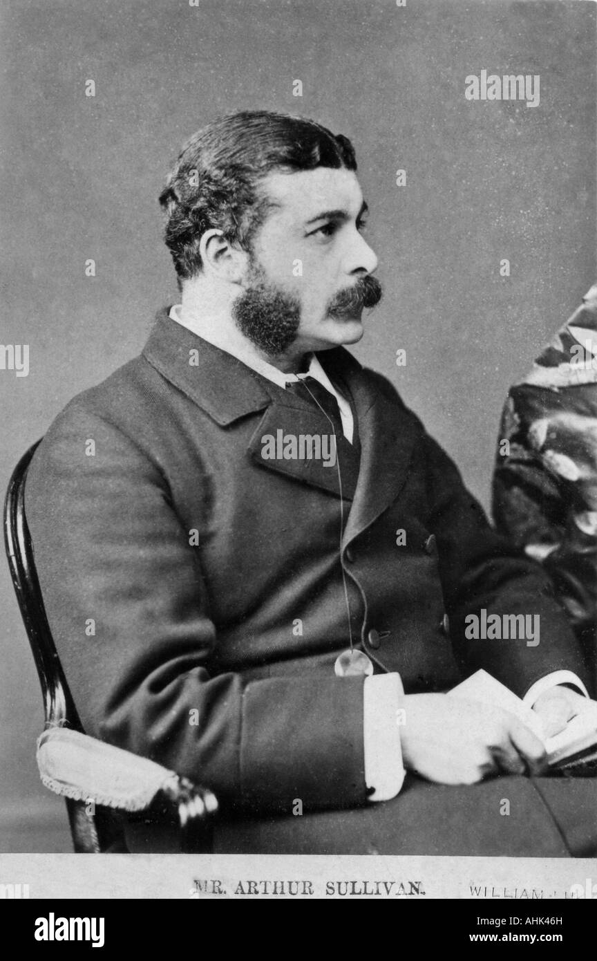 SIR ARTHUR SULLIVAN produktiver Englisch-amerikanischer Komponist 1842 bis 1900 in mit W S Gilbert Kombination, eine Reihe von Licht Opern zu produzieren Stockfoto