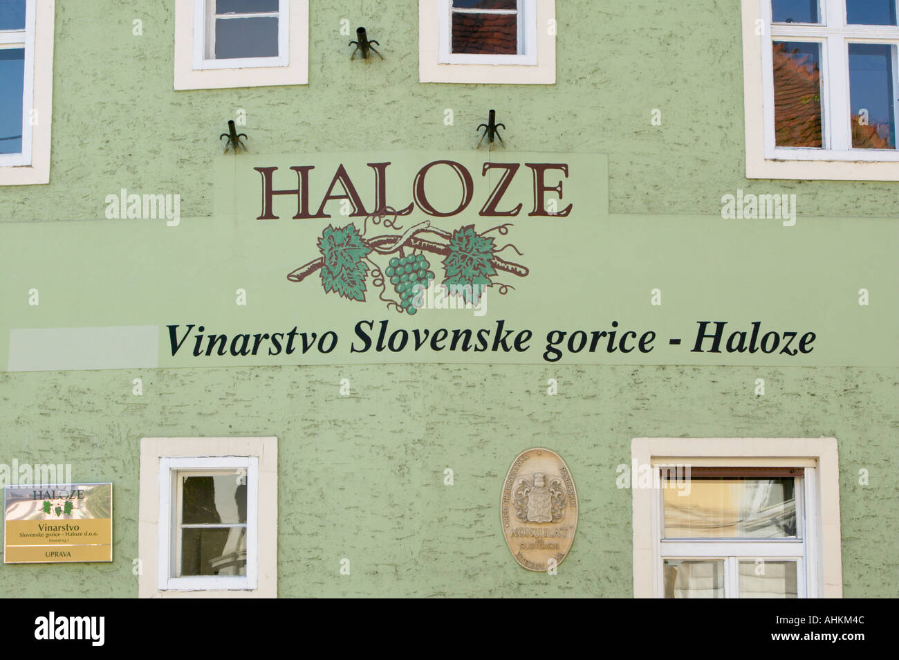 Ptuj, Steiermark, Slowenien. Sitz und Büro der Winzer der Haloze Hügel Stockfoto