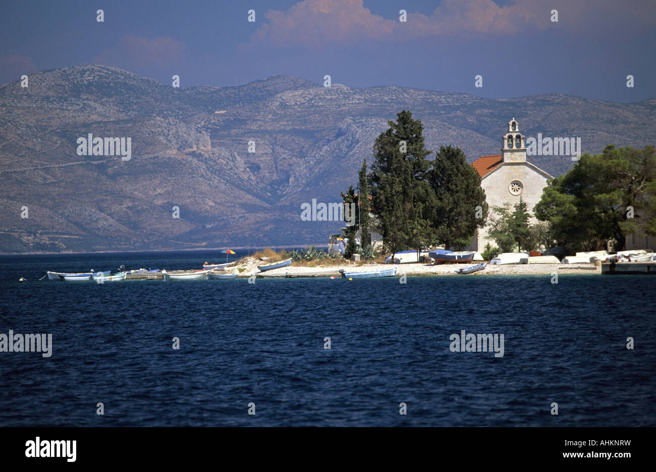 HRV Fernsehreihe Insel Vrnik Ostkueste von Korcula Sueddalmatien Kroatien kleine Insel Vrnik Ostküste Korcula Süden Dalmatiens Stockfoto