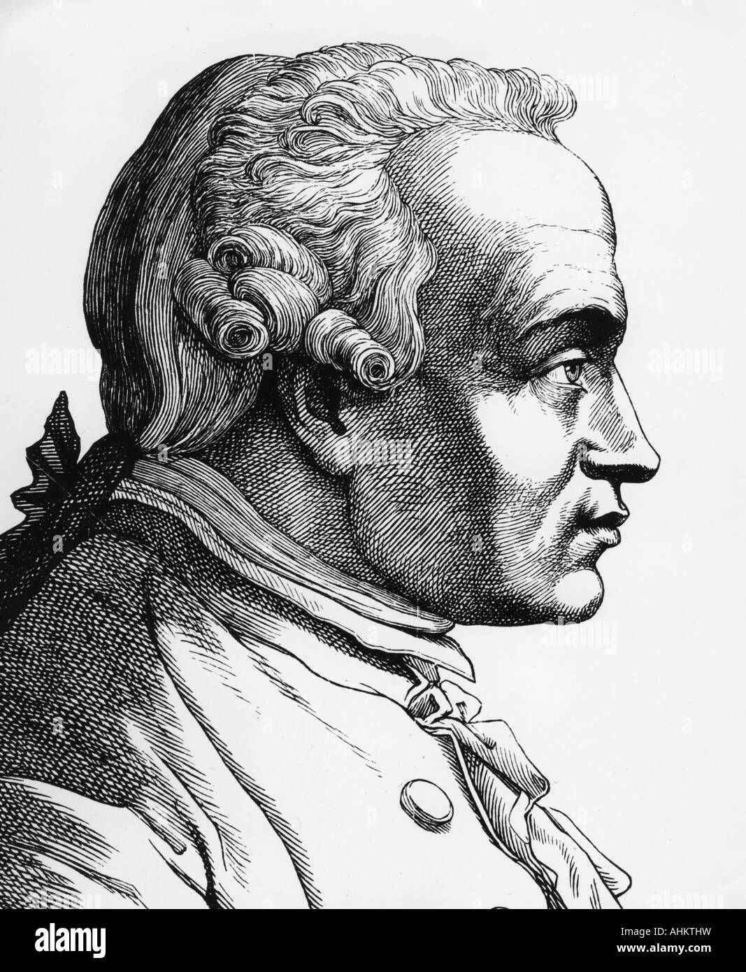 Kant, Immanuel 22.4.1724 - 12.2.1804, deutscher Philosoph, Porträt, Gravur, Stockfoto