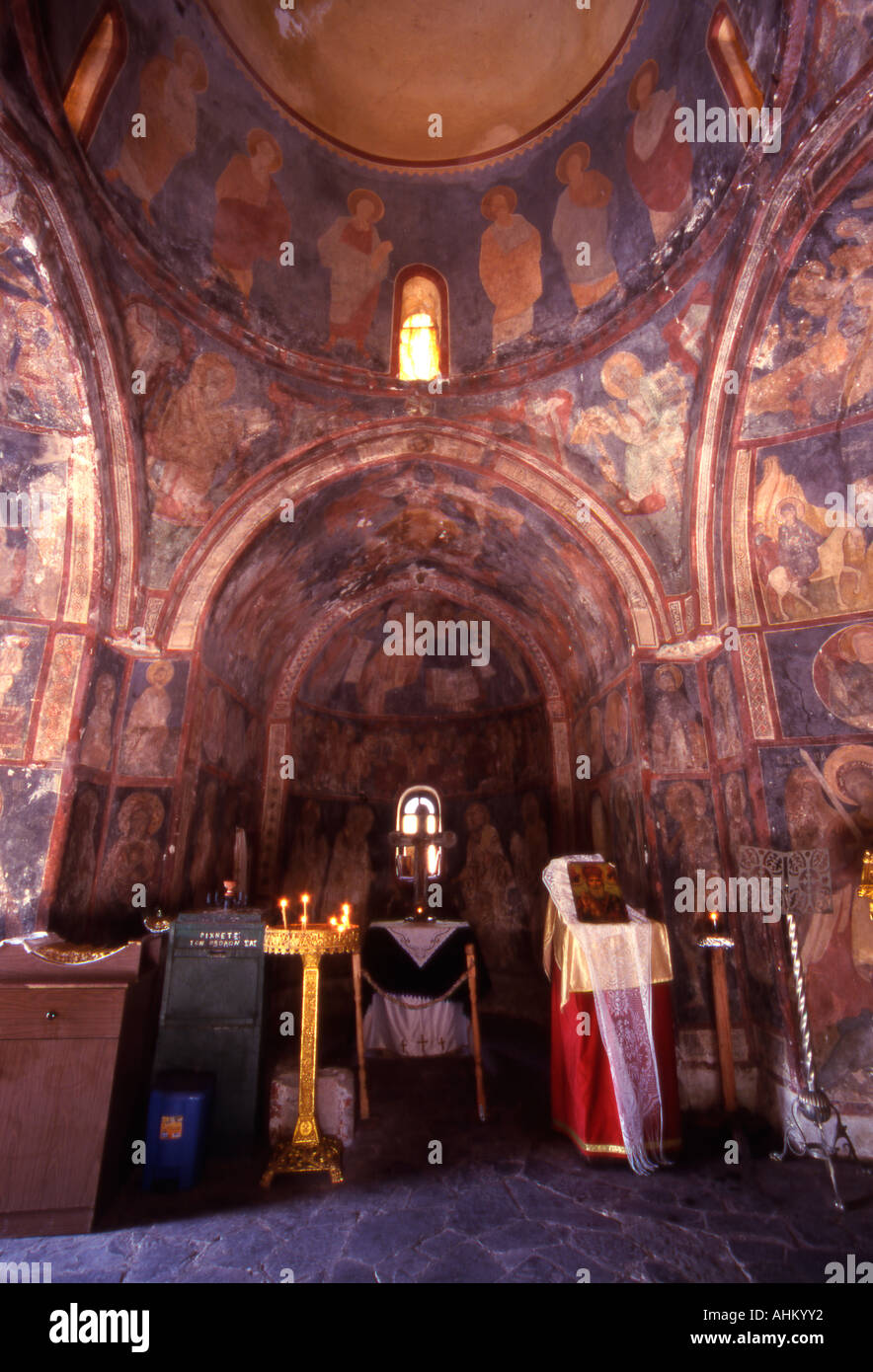 Griechenland Dodekanes Inseln Rhodos in die byzantinische Kirche des Heiligen Nikolaus am Fountouklí Stockfoto