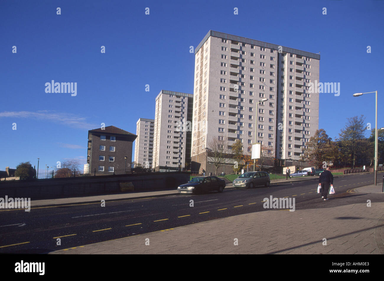 High-Rise Wohnungen Dundee Schottland Stockfoto