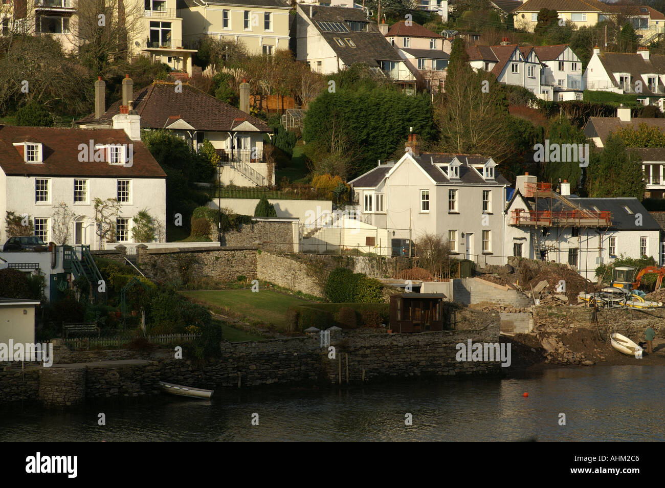 Newton Ferrers im Dezember Sonnenschein Devon England UK Großbritannien Südwesteuropa Stockfoto