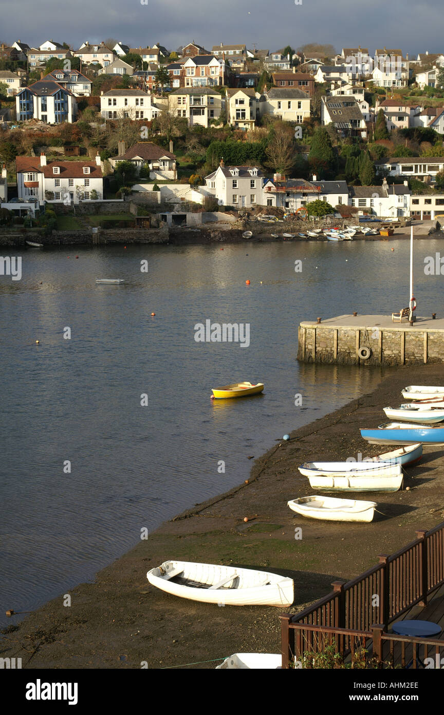 Newton Ferrers im Dezember Sonnenschein Devon England UK Großbritannien Südwesteuropa Stockfoto