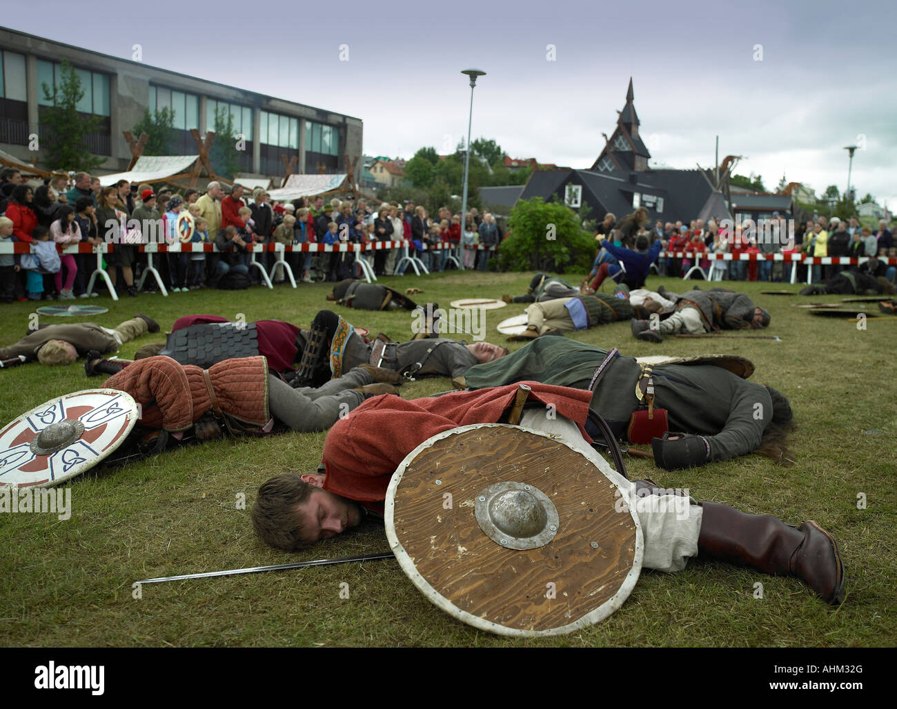 Wikingerfestival Hafnarfjordur Island Stockfoto