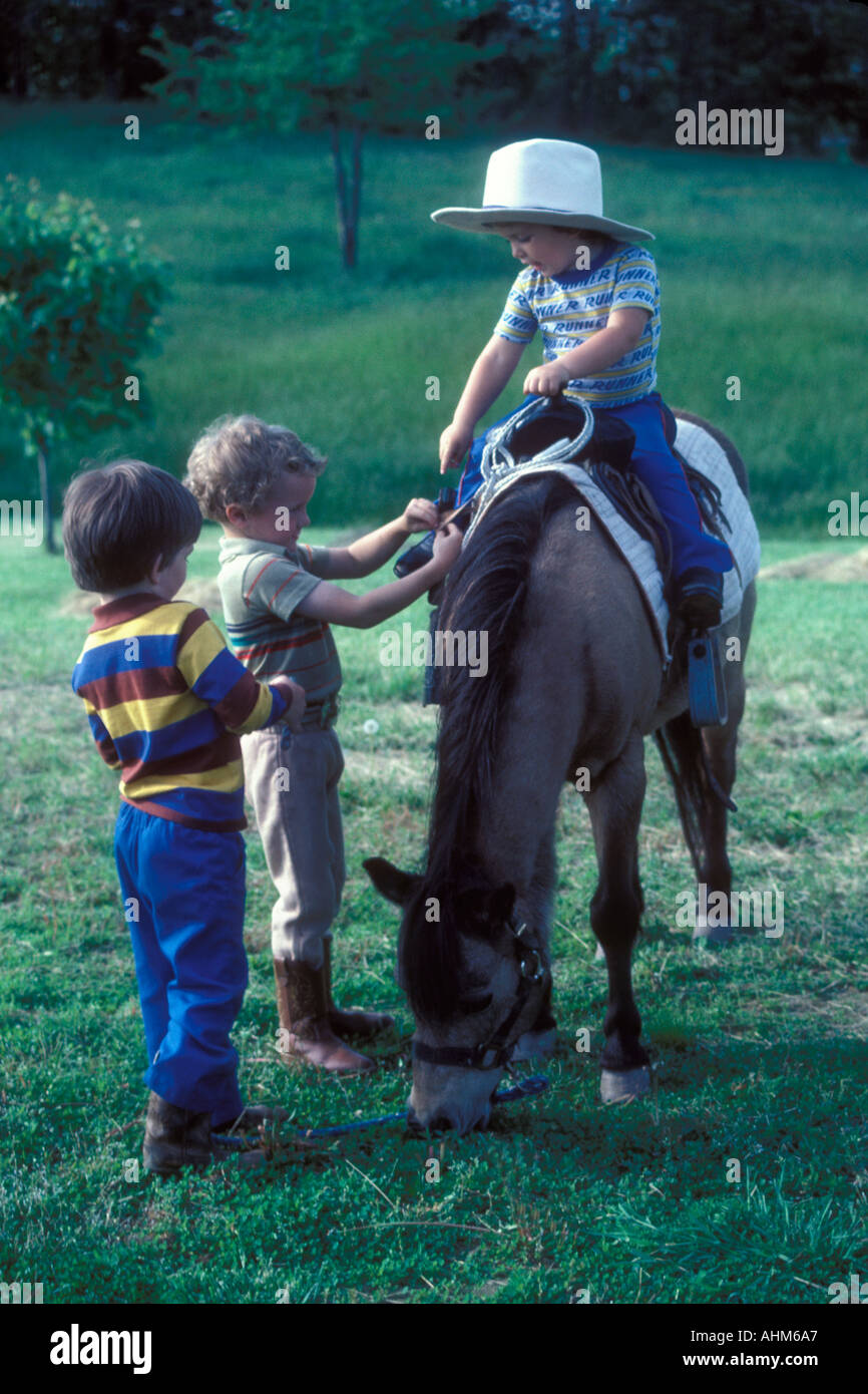 Ponyreiten Stockfoto