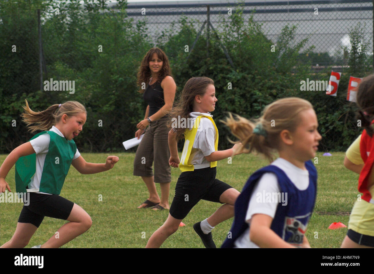 Schule Sport Tag Lauf Stockfoto