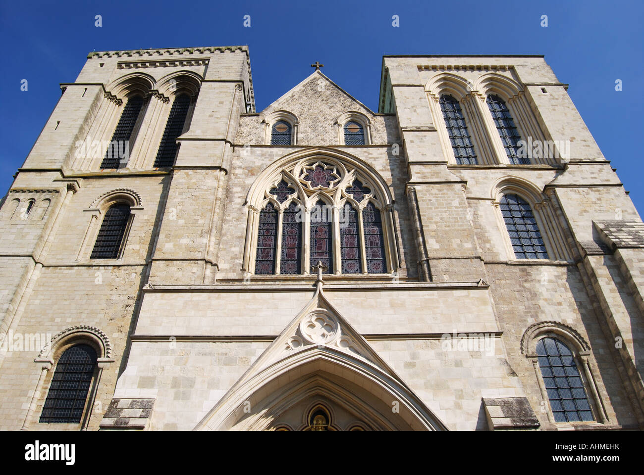 Fassade, Chichester Cathedral, Chichester, West Sussex, England, Großbritannien Stockfoto
