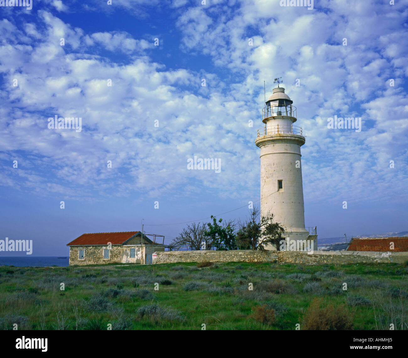 Leuchtturm von Paphos Stockfoto