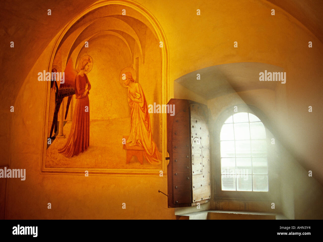 Florenz Toskana Italien Fresko von Fra Angelico im Museo di San Marco Stockfoto