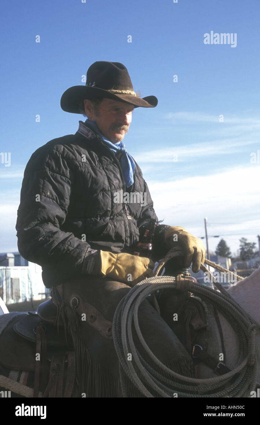 Cowboy Montana USA Stockfoto
