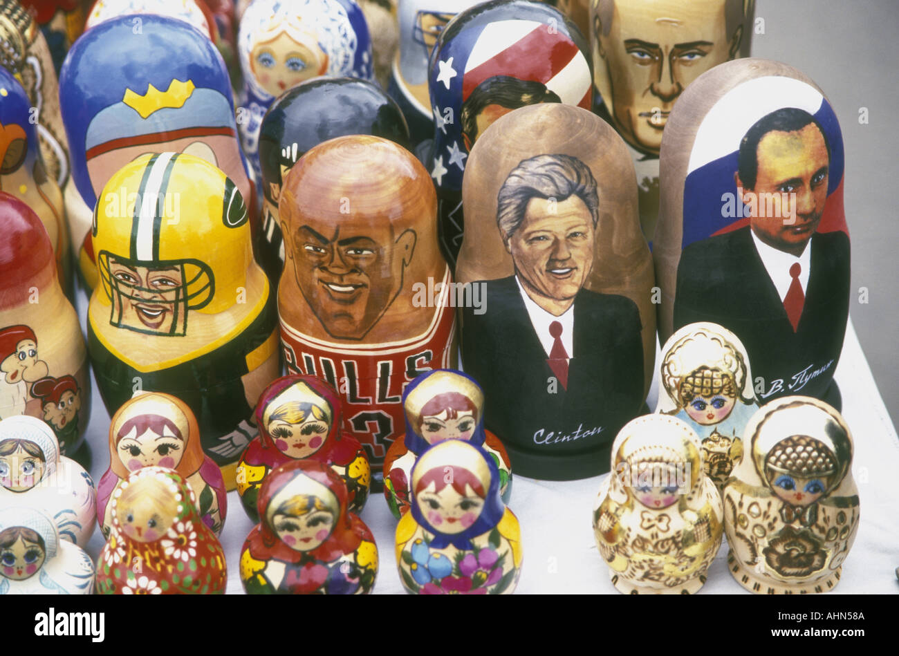 Russische Puppen Moskau Stockfoto