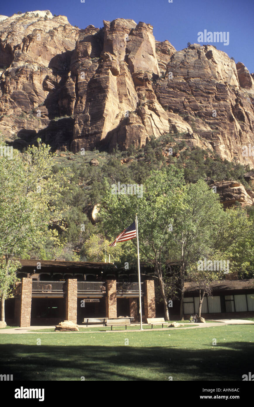 Lodge Zion Nationalpark, Utah Stockfoto