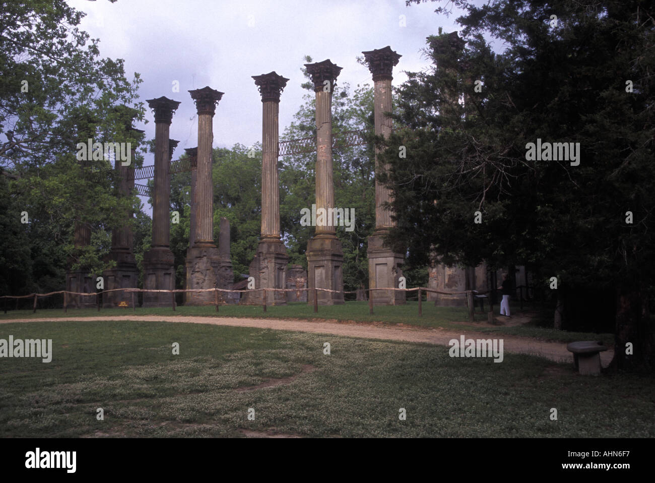 Ruinen von Windsor Plantage, Mississippi, Vereinigte Staaten Stockfoto