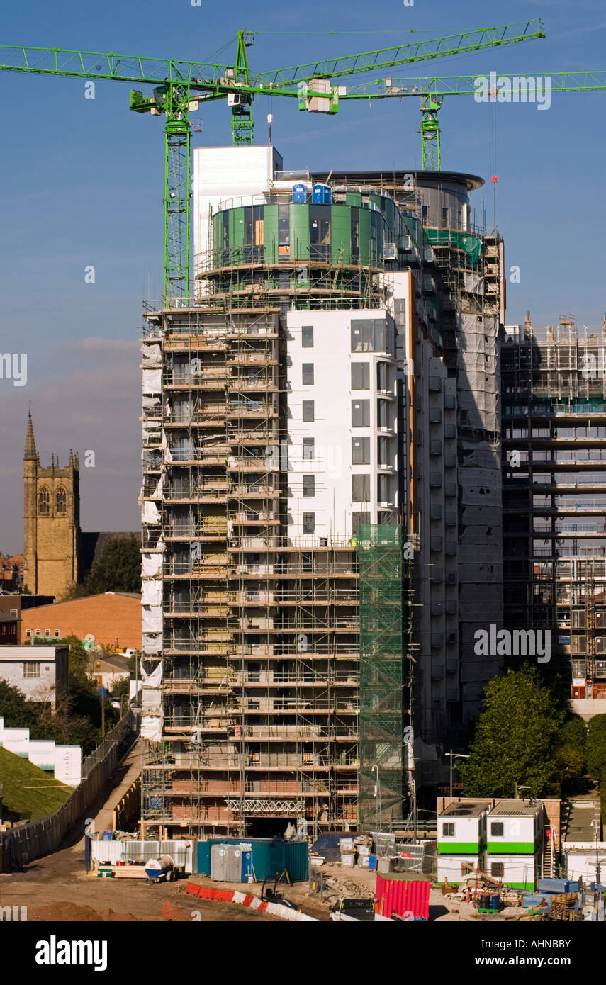 Neue Entwicklungen bei den grünen Viertel, Cheetham Hill Road, Manchester Stockfoto