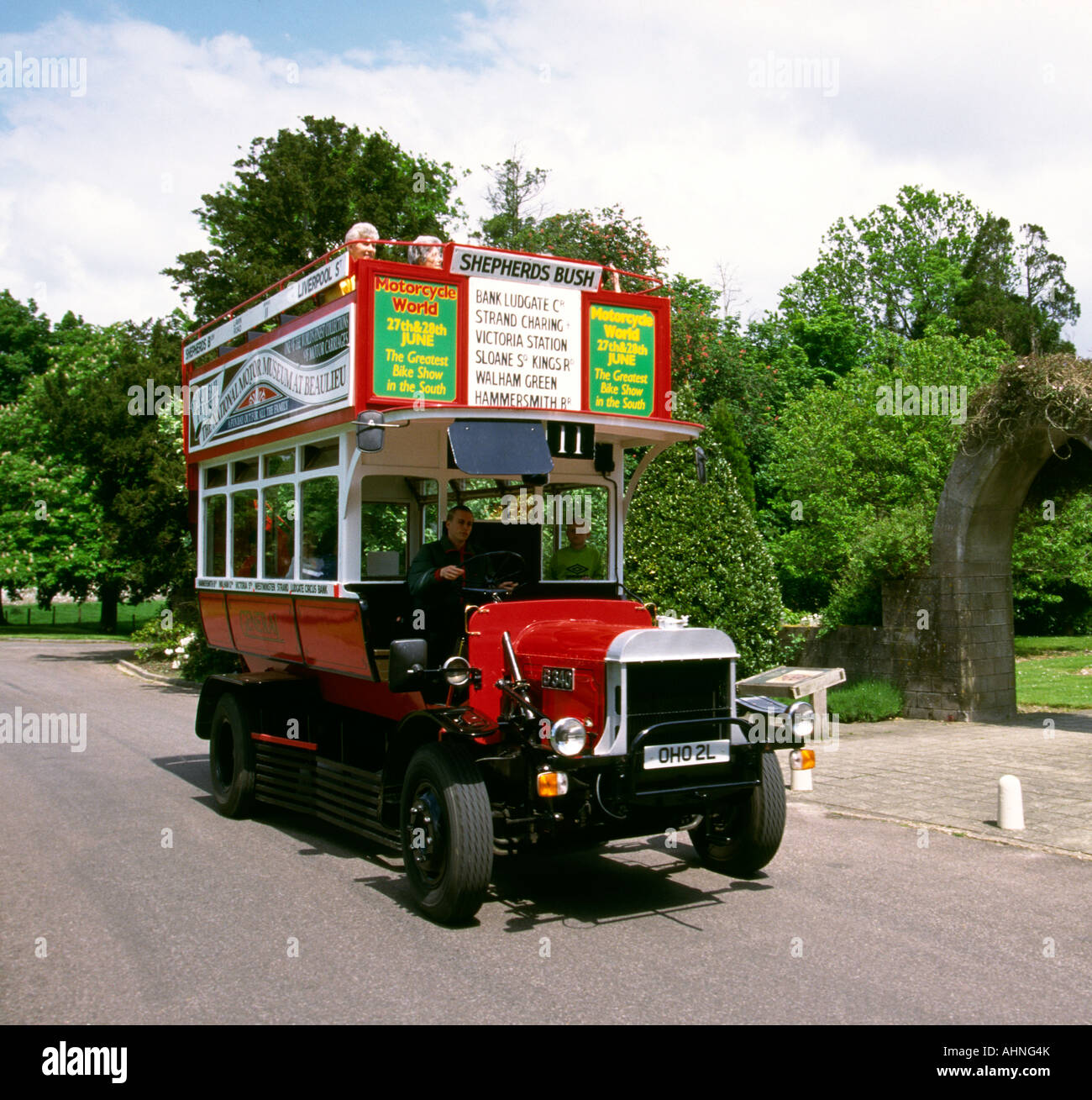 UK Hampshire Beaulieu National Motor Museum London omnibus Stockfoto