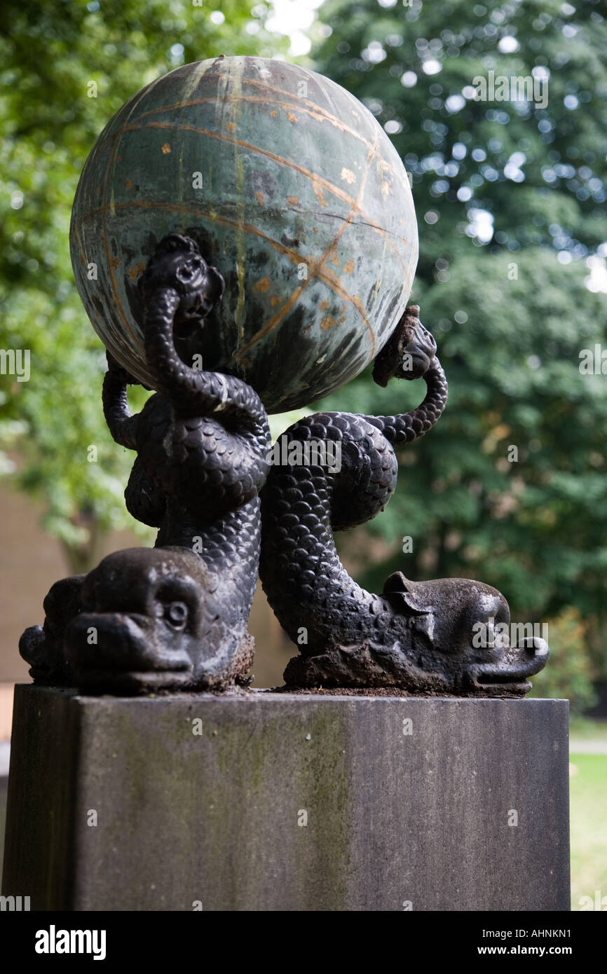 Detail aus einem Grabstein Stockfoto