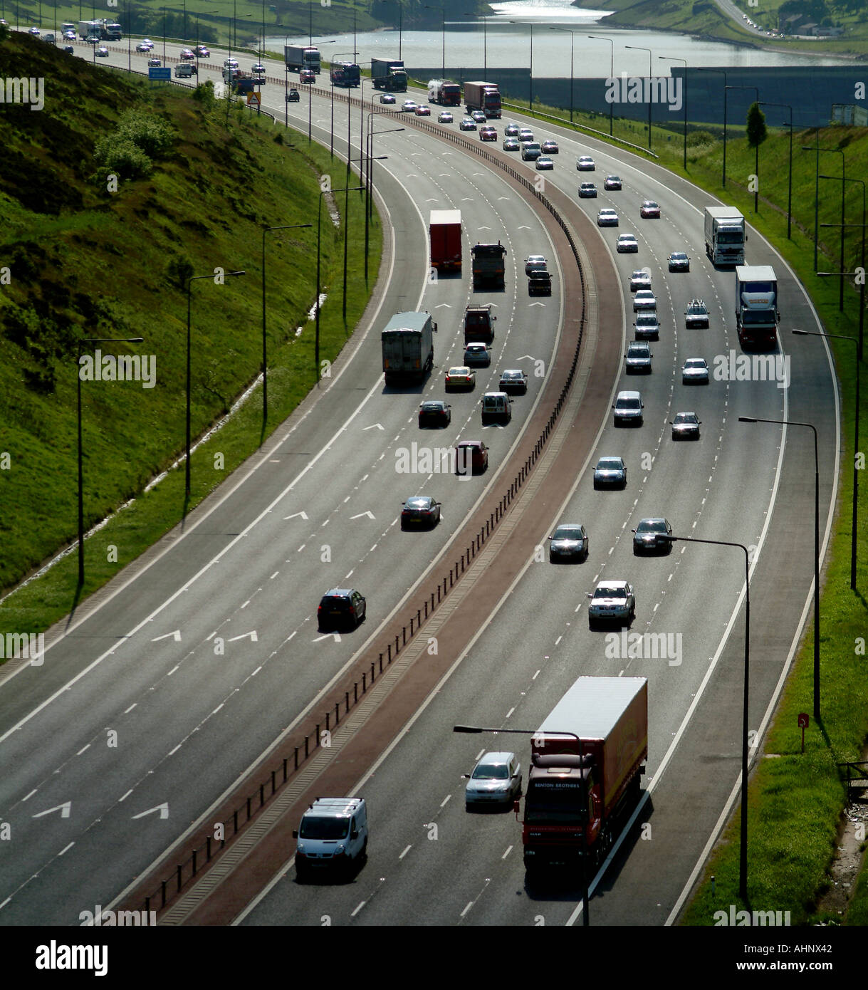 Autobahnverkehr auf der M62 Stockfoto