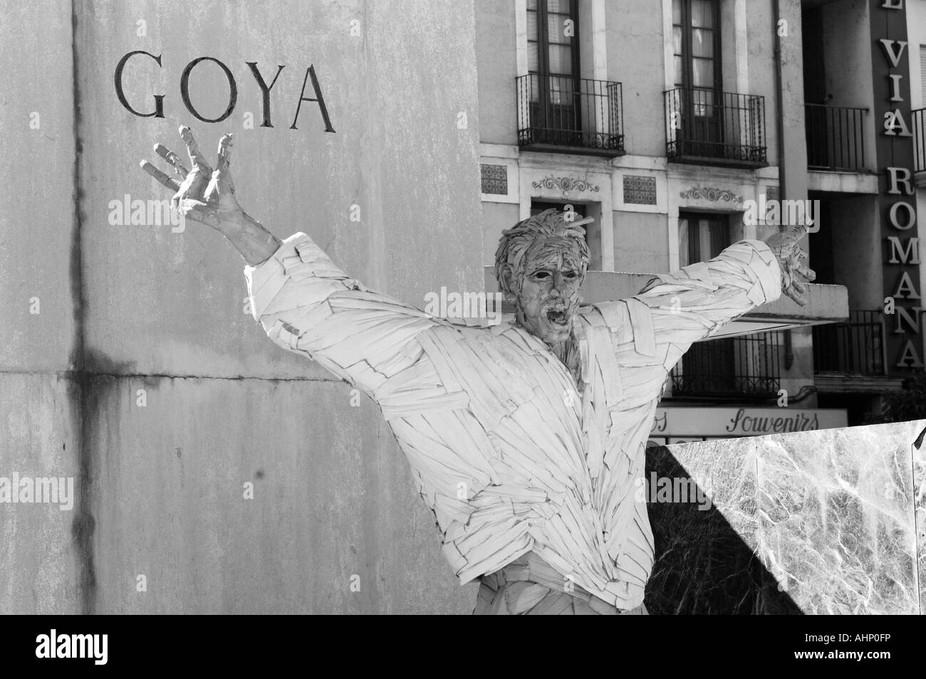 Shootings der 3.Mai Figur in der in der Plaza del Pilar, Zaragoza Stockfoto