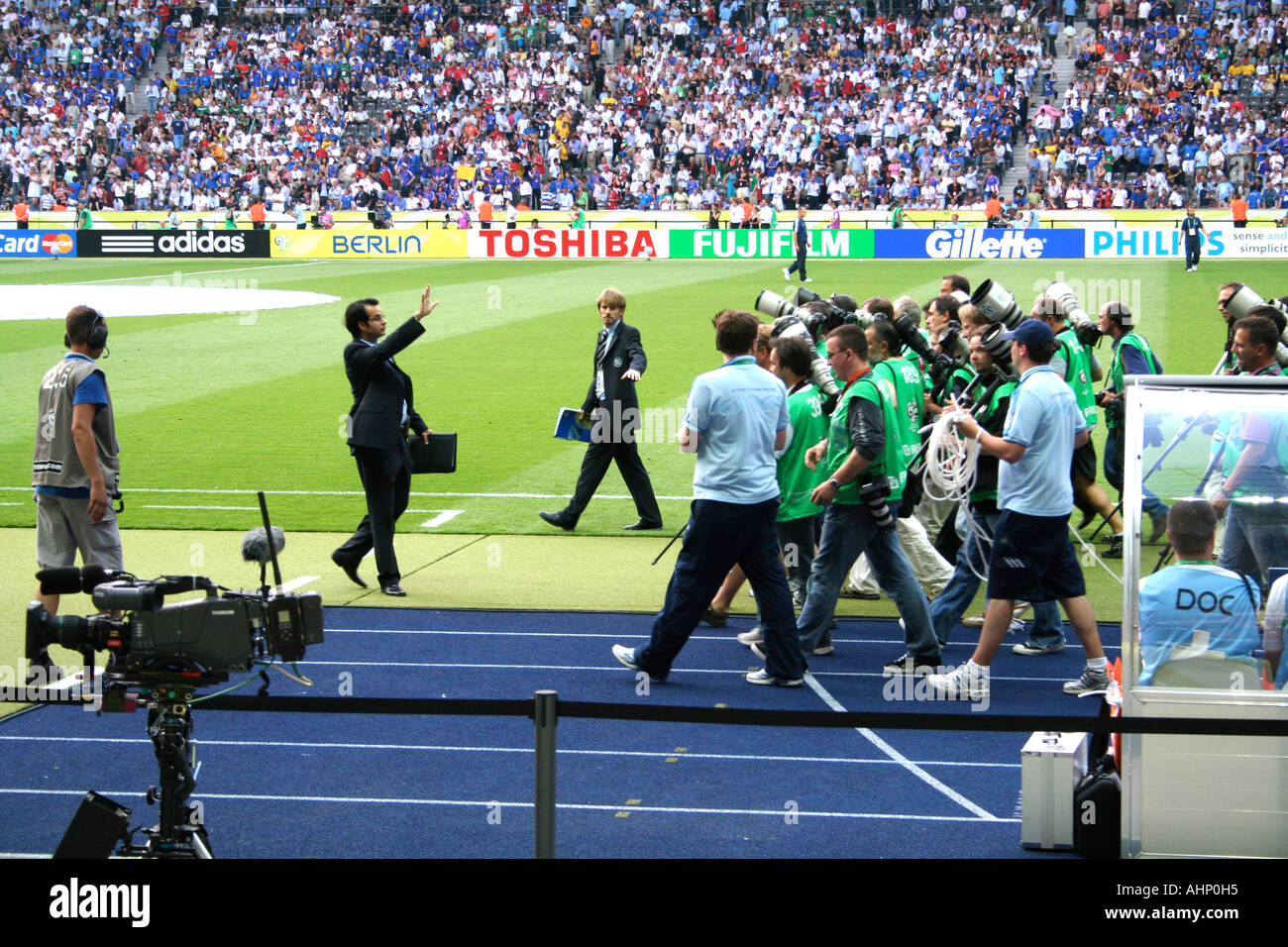 Fotografen treffen sich im WM-Finale 2006 Stockfoto