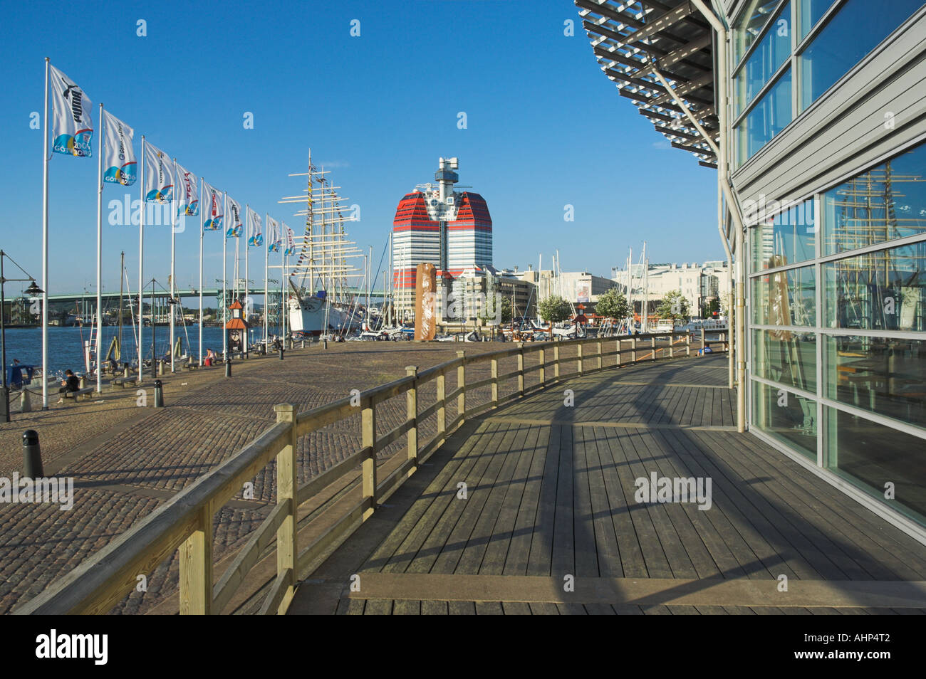 Uitken Suche bekannt als Lippenstift und Opernhaus Glasfenster in Göteborg Göteborg Hafen Schweden EU Europa Stockfoto
