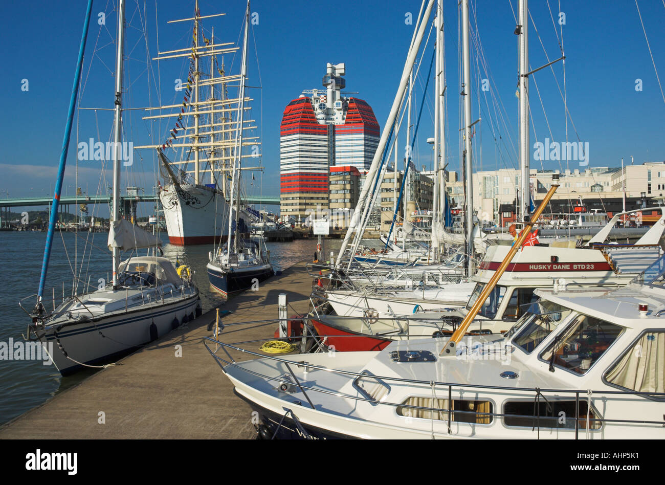Uitken Suche bekannt wie der Lippenstift und verschiedene Boote und Yachten in Göteborg Göteborg Schweden EU Europa Hafen Stockfoto