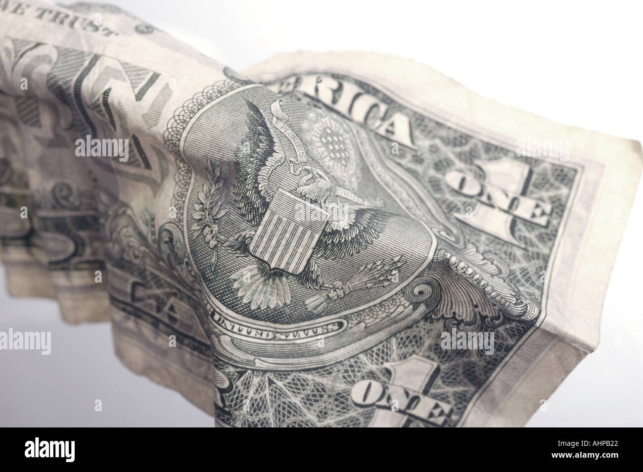 Bargeld ein-Dollar-Schein Stockfoto