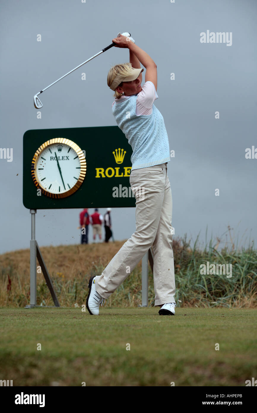 Lotte Neuman Abschlag während der Weetabix Womens British Open in Royal Lytham in 2006 Stockfoto