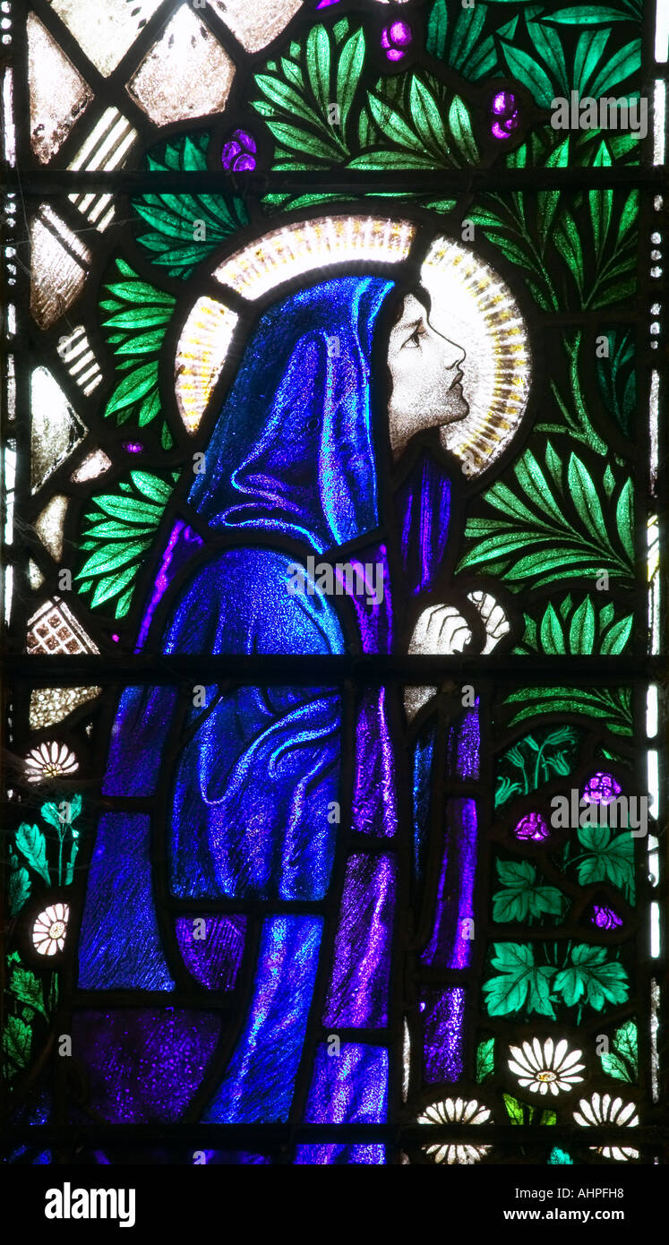 Glasfenster, der St. Andreas Kirche, Burnham-on-Sea, Somerset, England Stockfoto