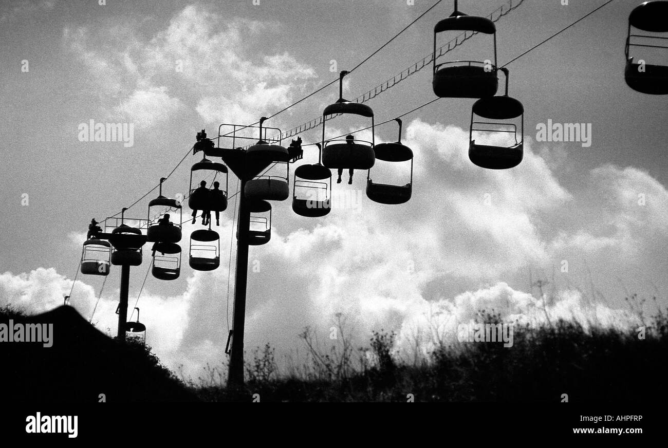 Seilbahn-System. Stockfoto