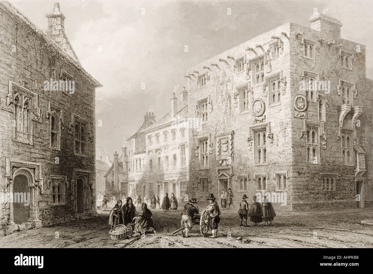 Straße in Galway, Irland, in das Haus des Bürgermeisters, Thomas Lynch. Stockfoto