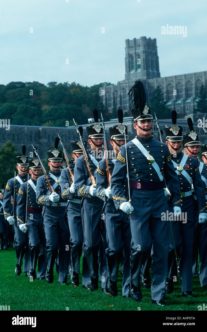 Homecoming Parade der Kadetten in West Point Military Academy New York Stockfoto