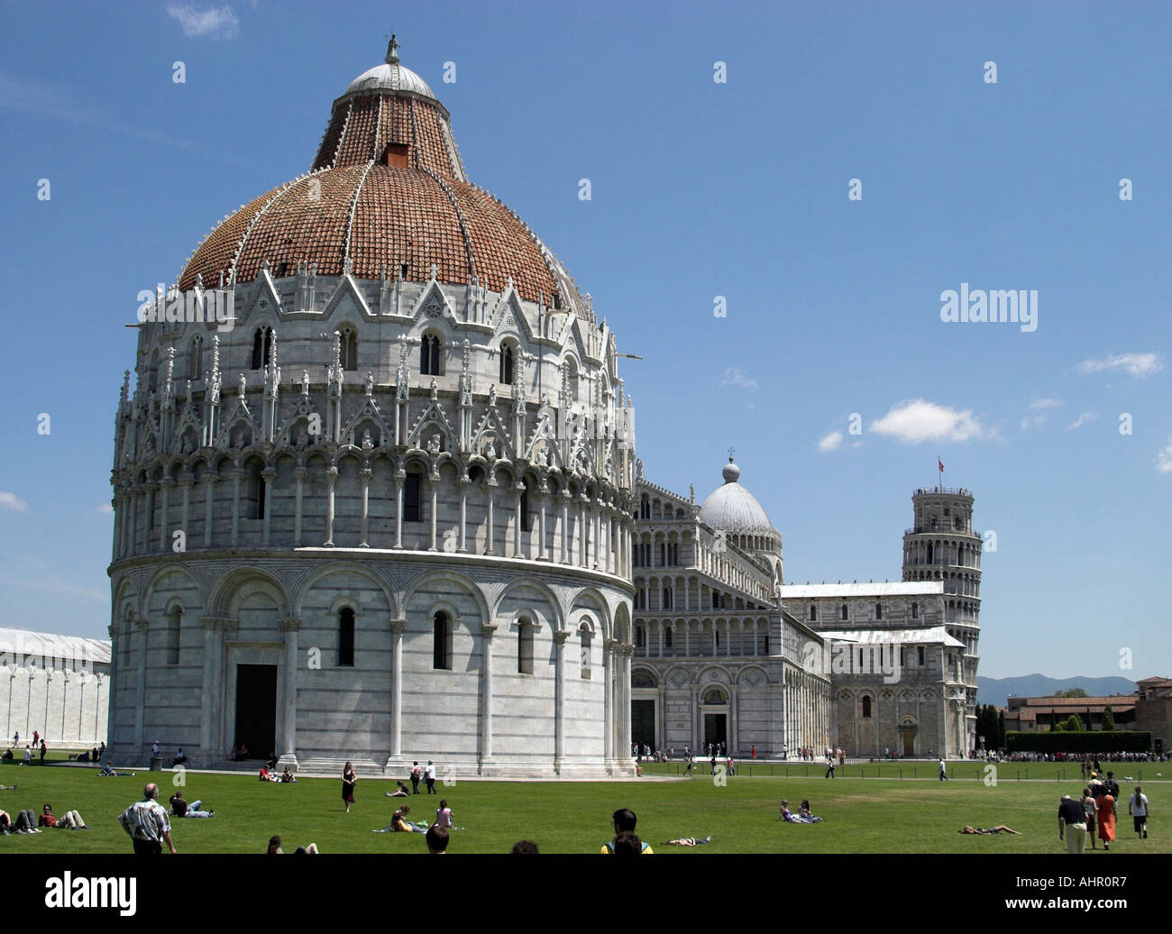 Campo dei Miracoli. Das Feld der Wunder, Pisa, Italien. Stockfoto