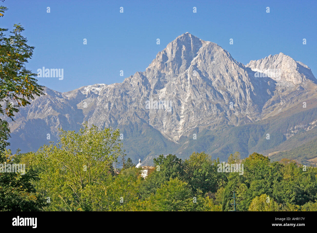 Blick auf Como Grande, Gran-Sasso-Nationalpark in den Apenninen, Abruzzen, Italien Stockfoto
