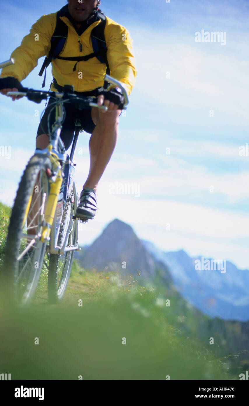 Mann, Radfahren Stockfoto