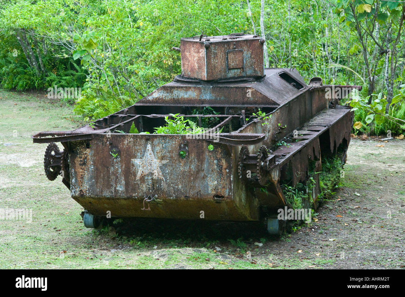 US-amphibische Landung Tank Relikt Peleliu Republik Palau Stockfoto