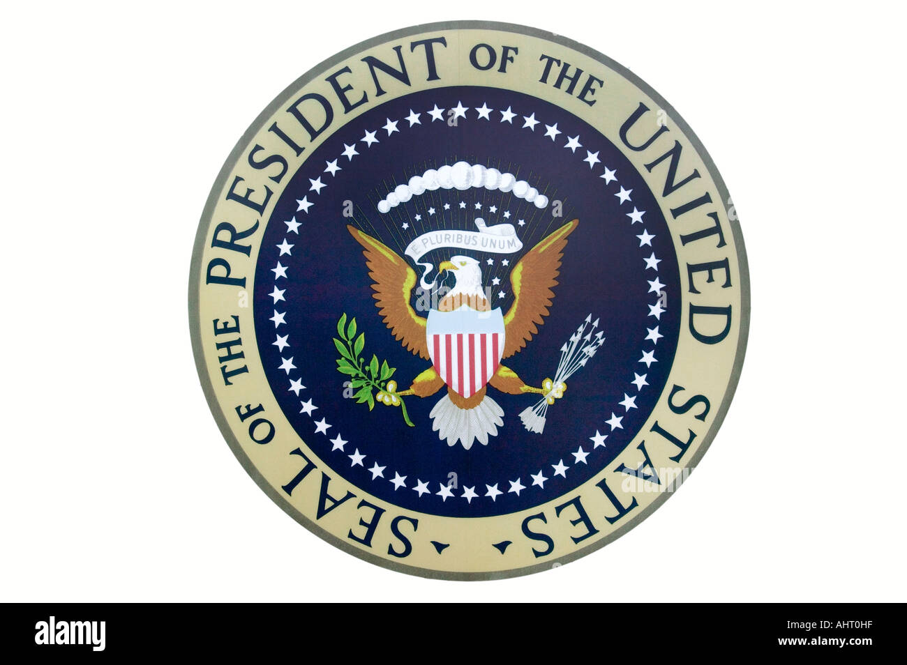 Siegel des Präsidenten der Vereinigten Staaten auf dem Display an der Ronald Reagan Presidential Library und Museum Simi Valley CA Stockfoto