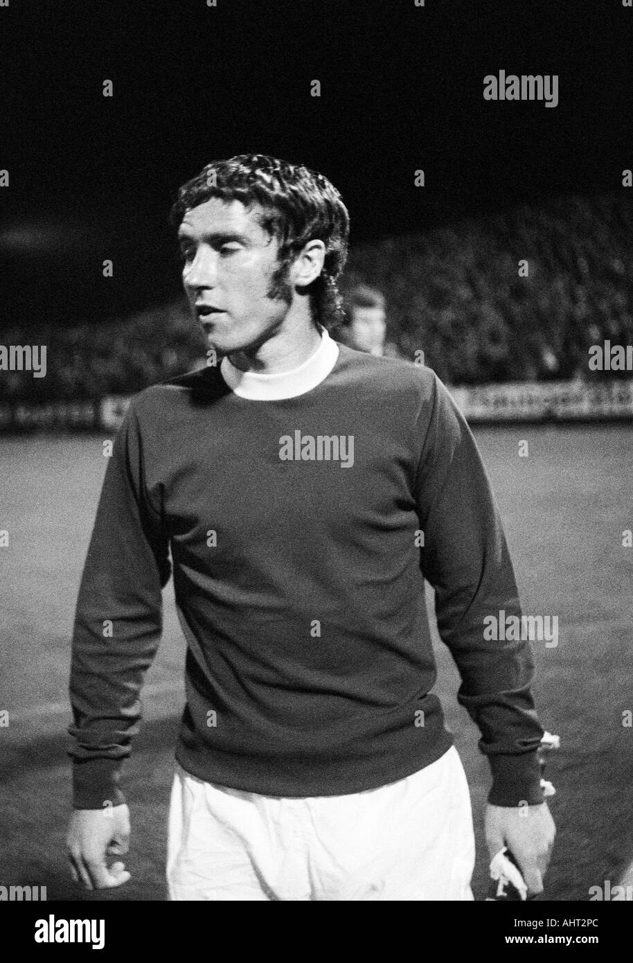 Fußball, European Cup, Achter Finale, Hinspiel, 1970/1971, Boekelberg Stadion in Mönchengladbach, Borussia Moenchengladbach vs. FC Everton 1:1, Fußballspieler, Alan Ball (Everton) Stockfoto