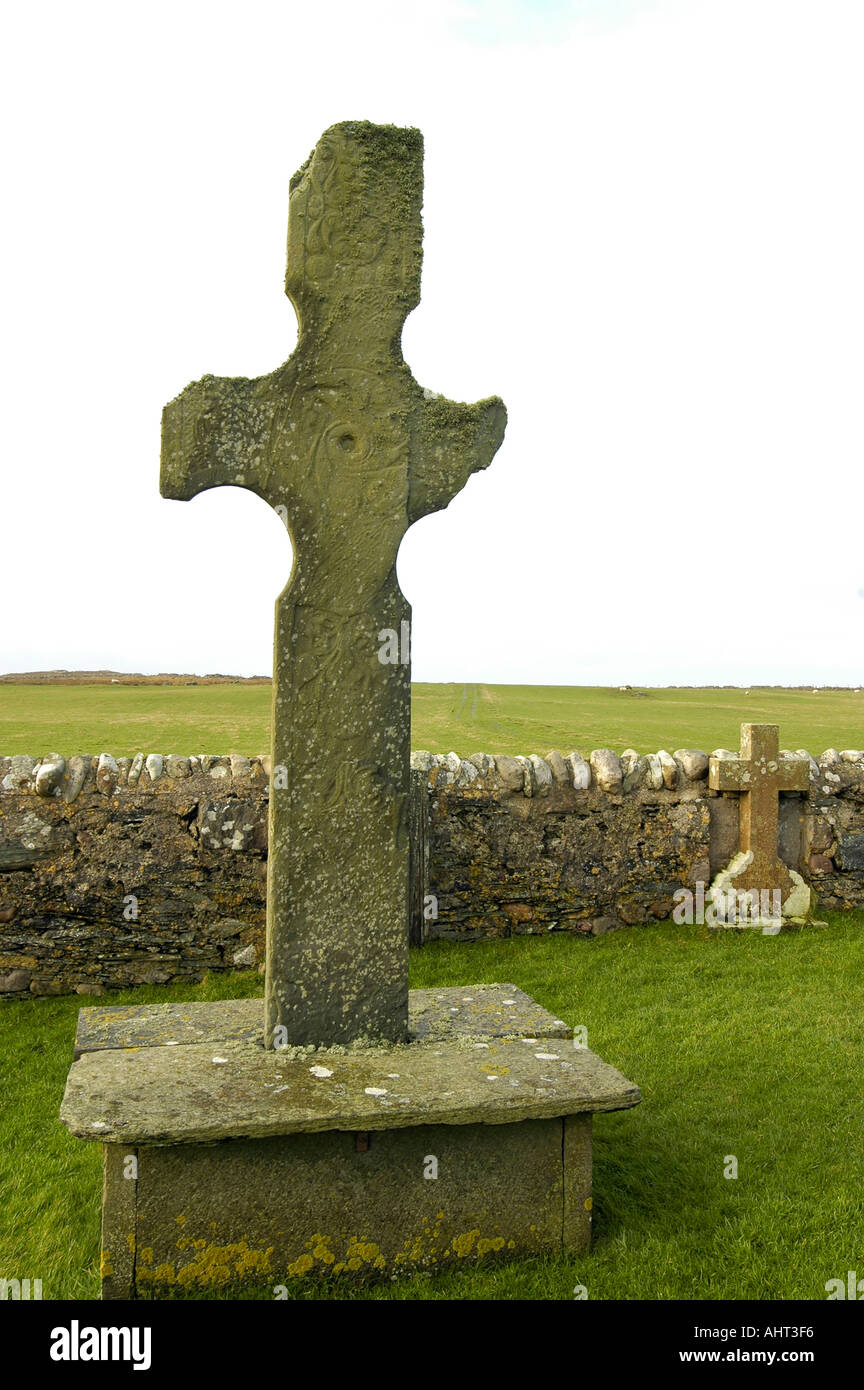 Kilnave Celtic Cross AD750 Ardnave Loch Gruinart Stockfoto