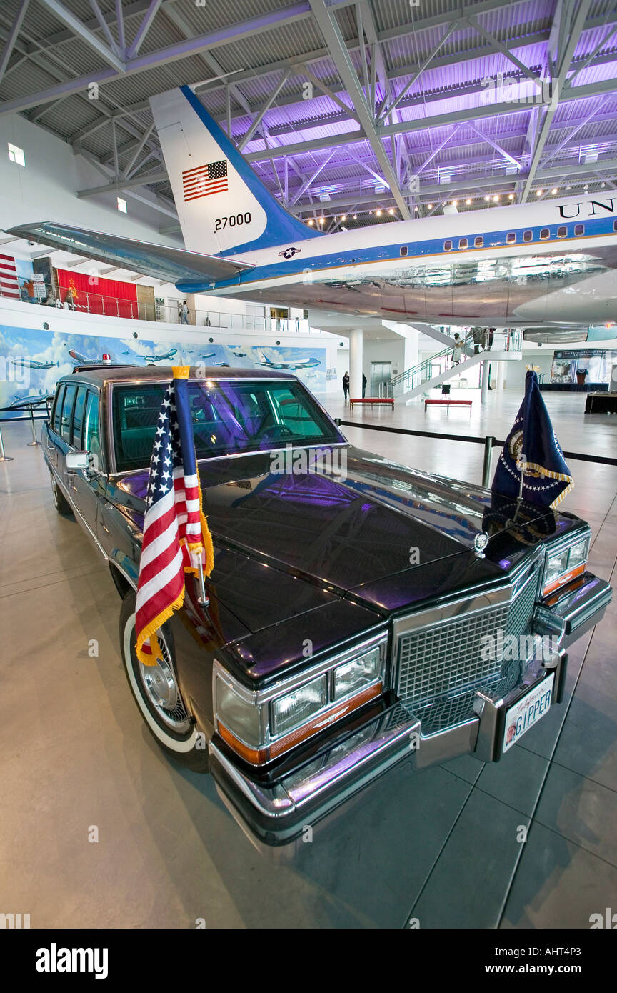 Presidential Autokolonne auf dem Display an der Ronald Reagan Presidential Library und Museum Simi Valley CA Stockfoto