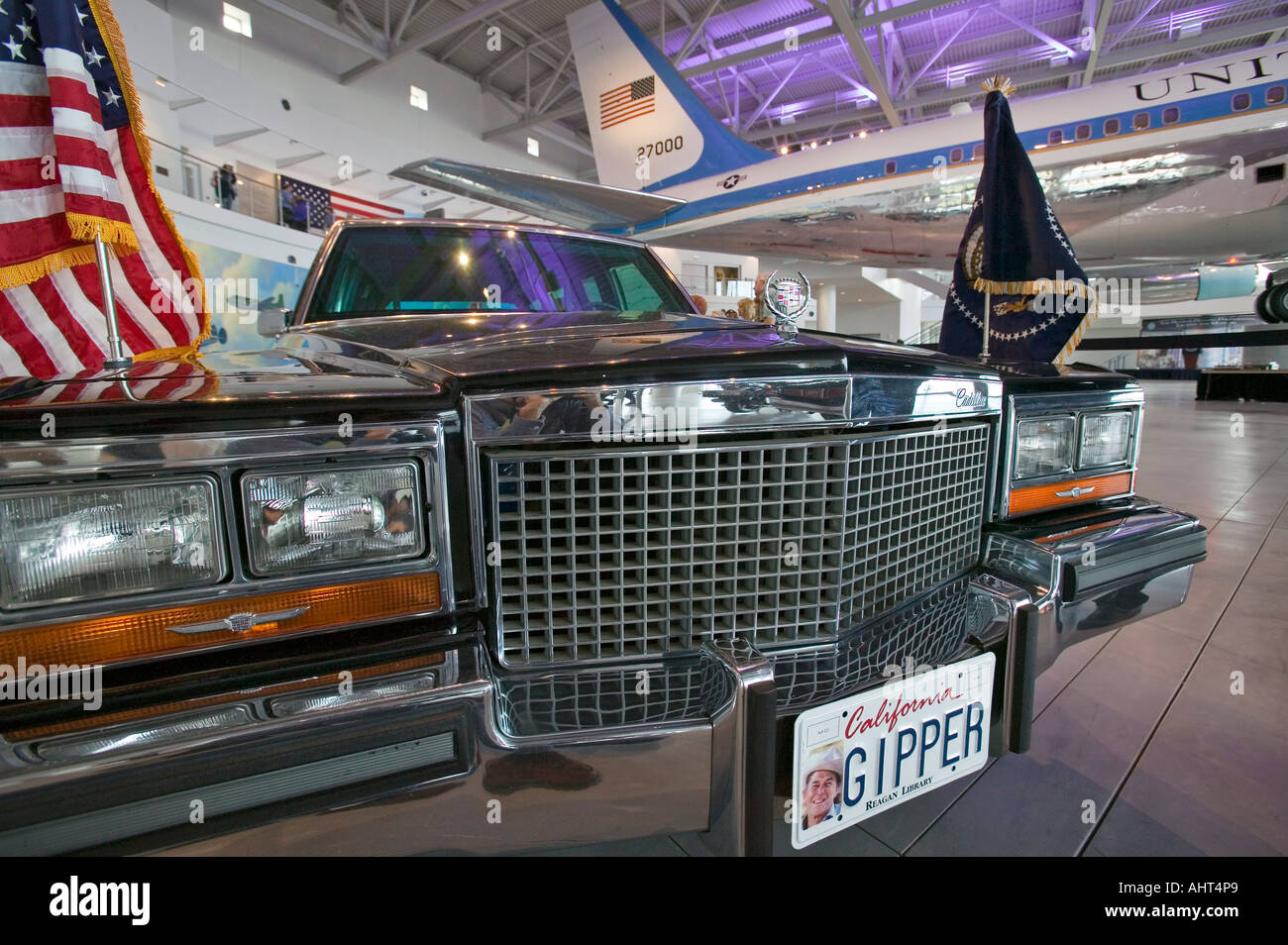 Presidential Autokolonne auf dem Display an der Ronald Reagan Presidential Library und Museum Simi Valley CA Stockfoto